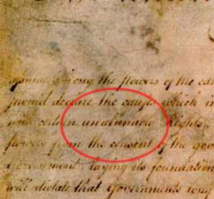 unalienable declaration independence inalienable parchment copy