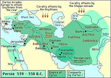 persian empire map blank