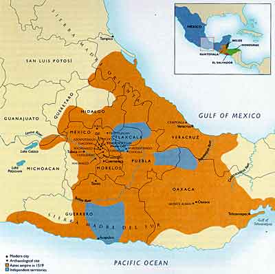 aztec tenochtitlan map
