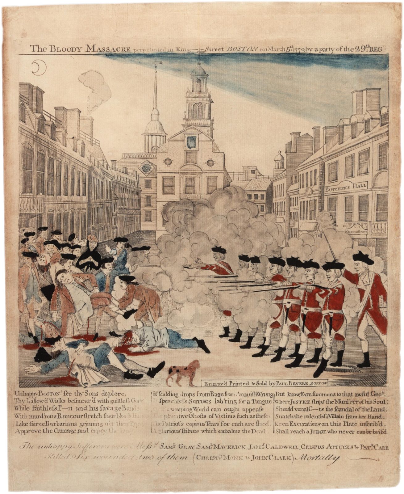 Paul Revere's famous engraving of the Boston Massacre became one of the most influential pieces of Patriot pro