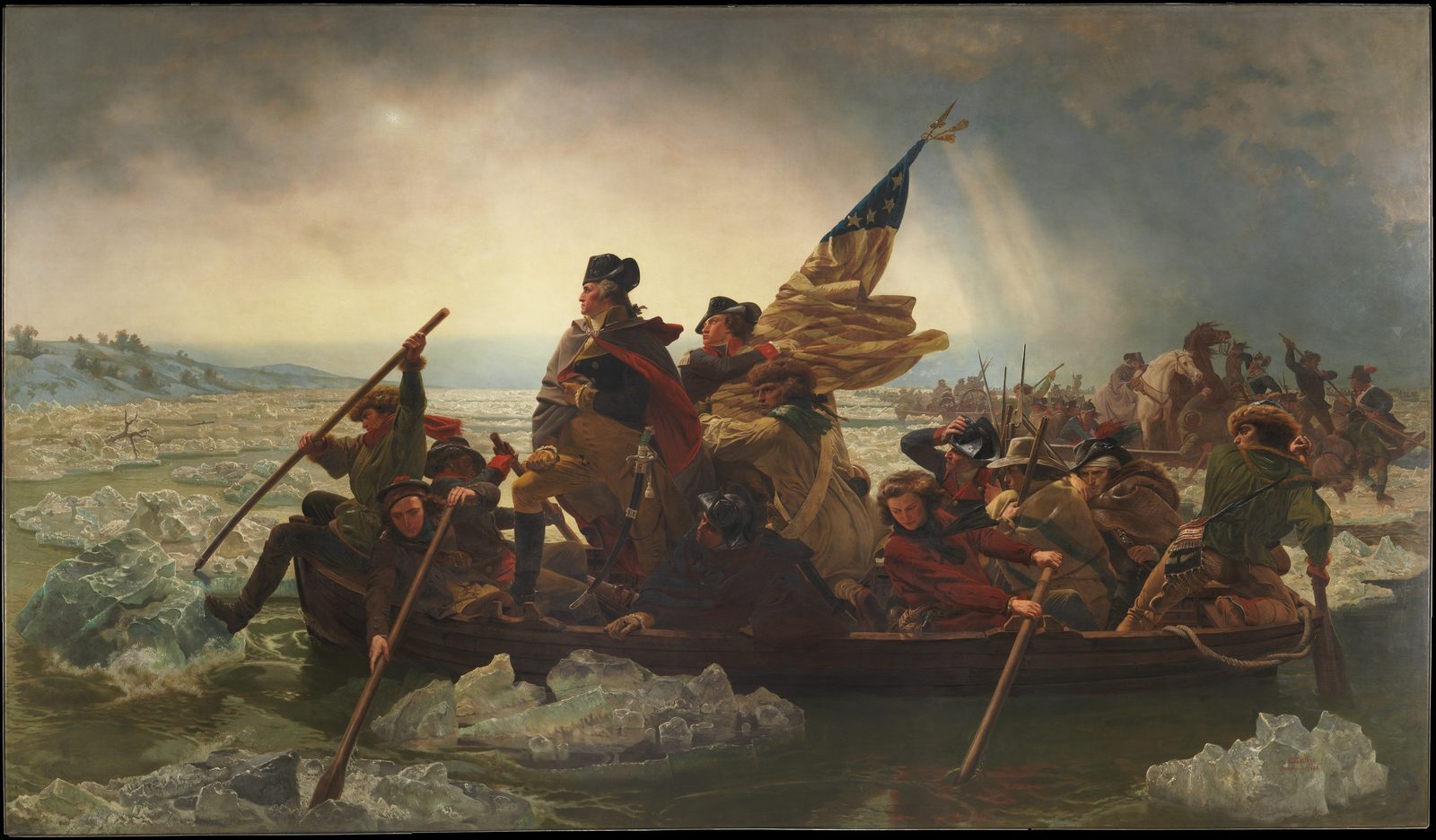 On the night of December 25, 1776, George Washington led the Continental Army across the icy Delaware River to