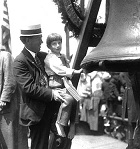 Barefoot boy in Lincoln, Nebraska