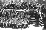The Liberty Bell is met in San Francisco with bands, parades, and lots of patriotic fervor.