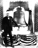 Thomas Edison with the bell
