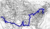 Now it was time for the return journey. This map shows the route the Liberty Bell took returning to Philadelphia. Again the train made frequent stops to large, enthusiastic crowds.