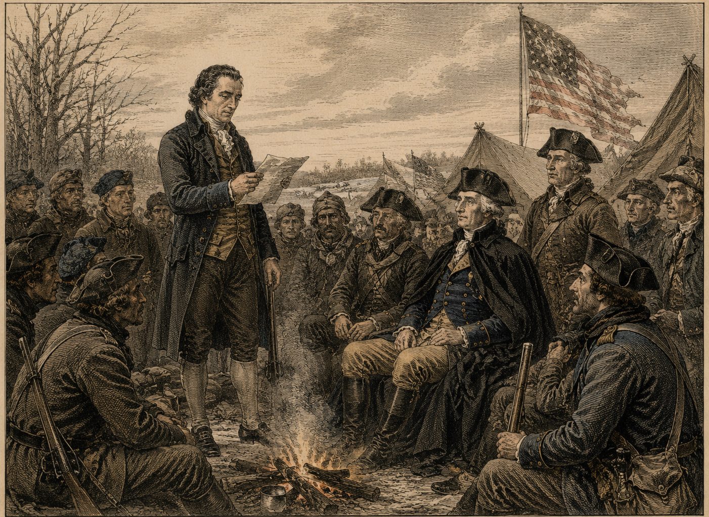 A long-standing tradition holds that George Washington ordered The American Crisis read to his troops before c