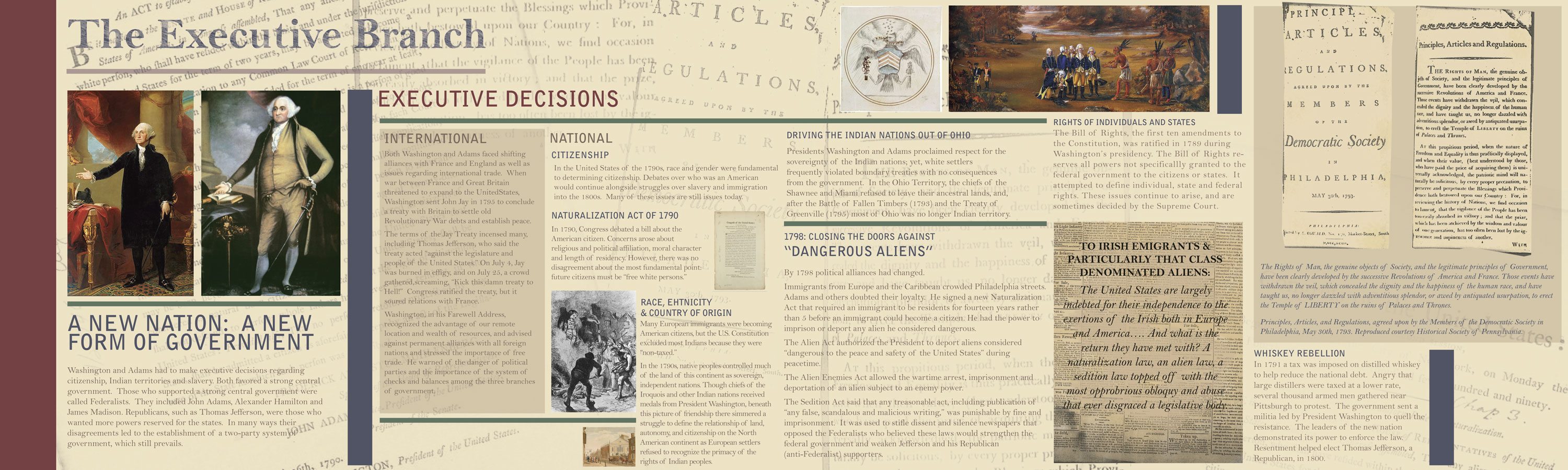 High res photograph of 5th panel in the exhibit: The President's House: Freedom and Slavery in the Making of a New Nation