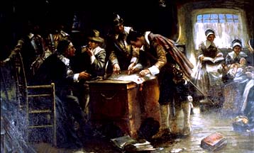 Signing the Mayflower Compact