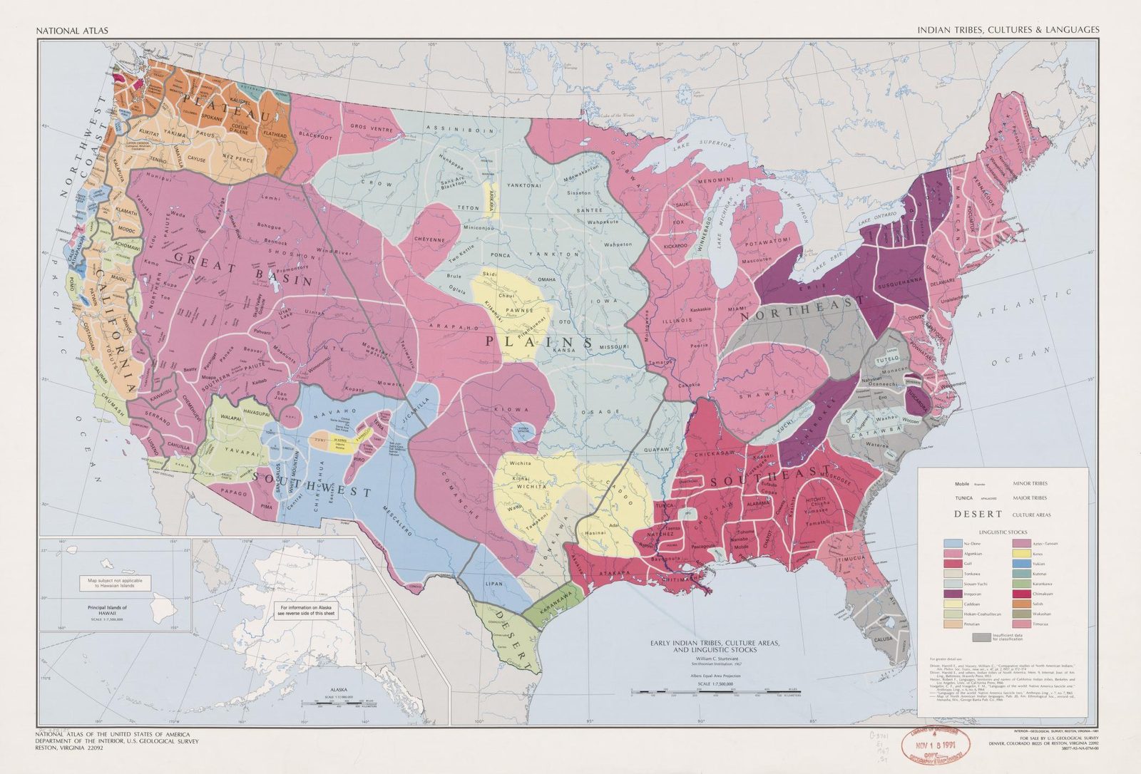 Map of Native American groups