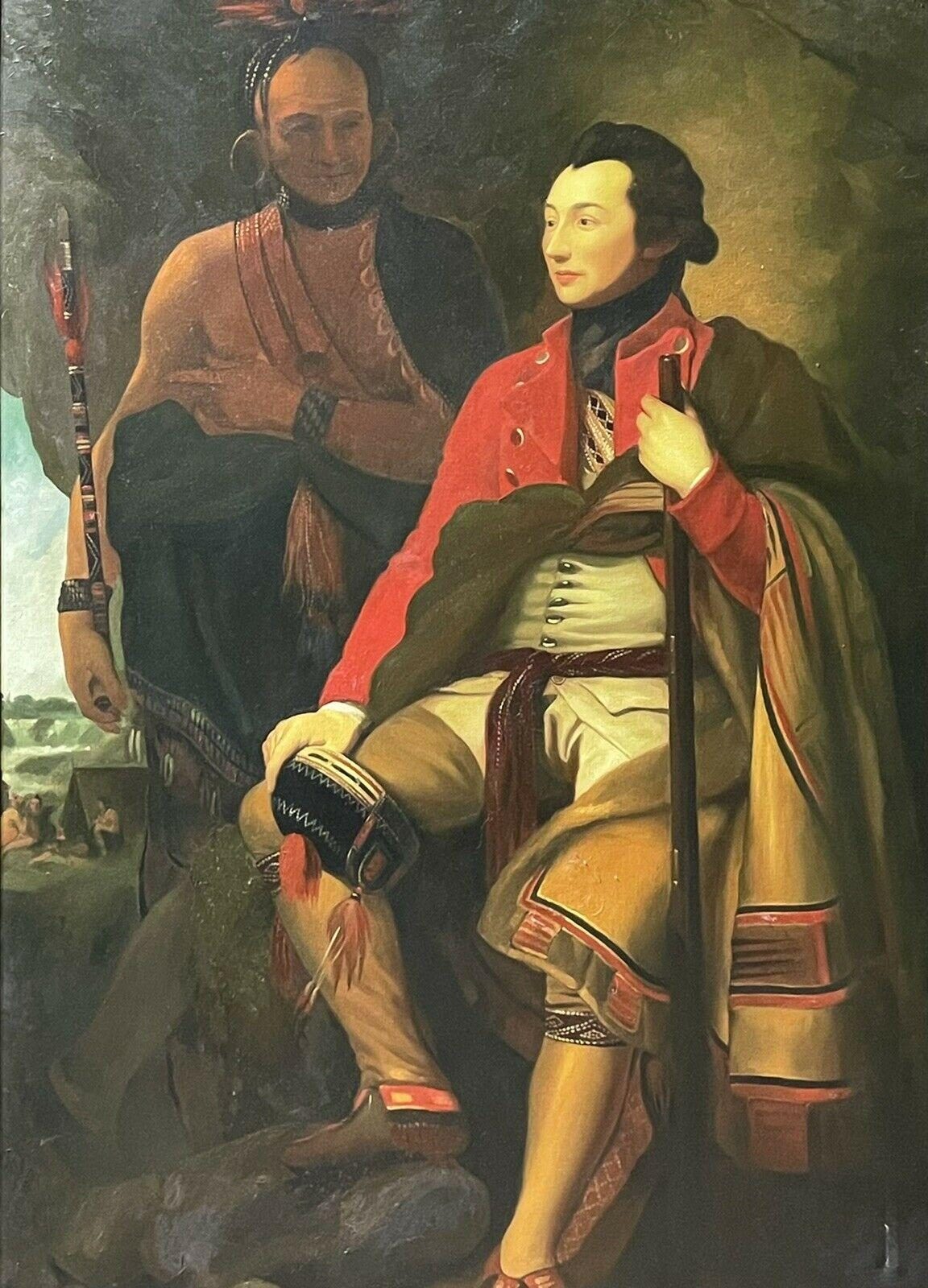 British Indian Department superintendent Guy Johnson met with Mohawk leader Karonghyontye to strengthen Britai