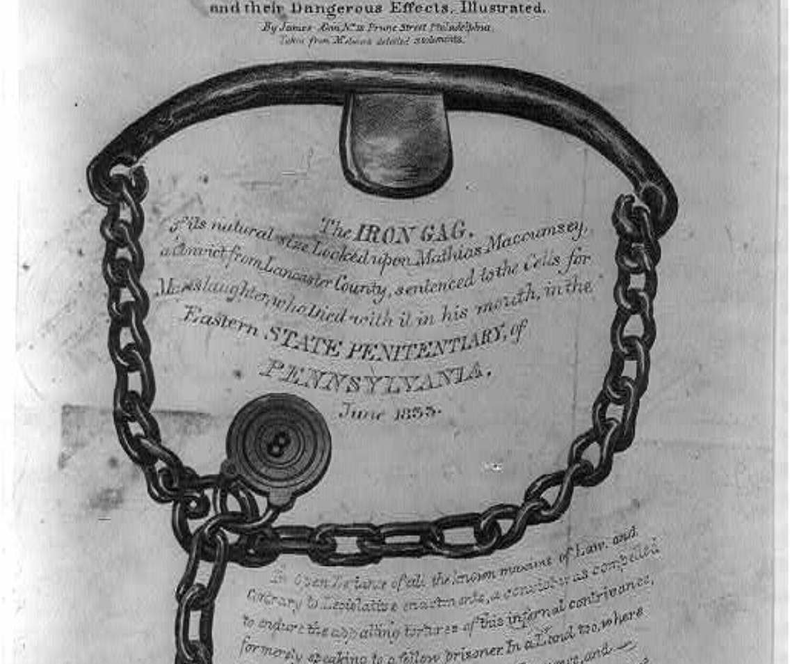 "Implements of torture, and their dangerous effects" (1835) by James Akin