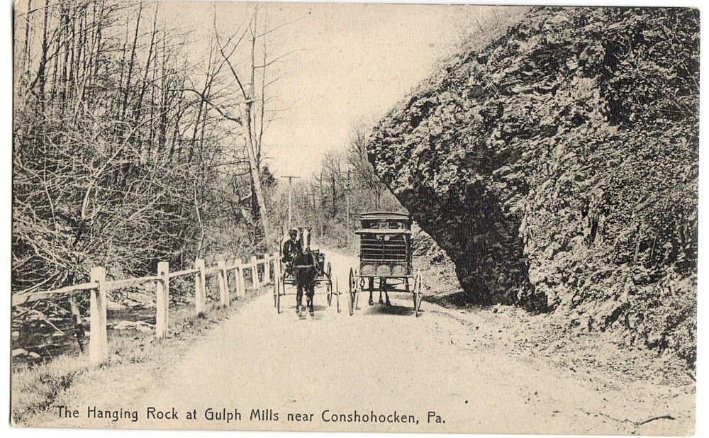 overhanging rock