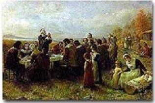 pilgrims and indians first thanksgiving